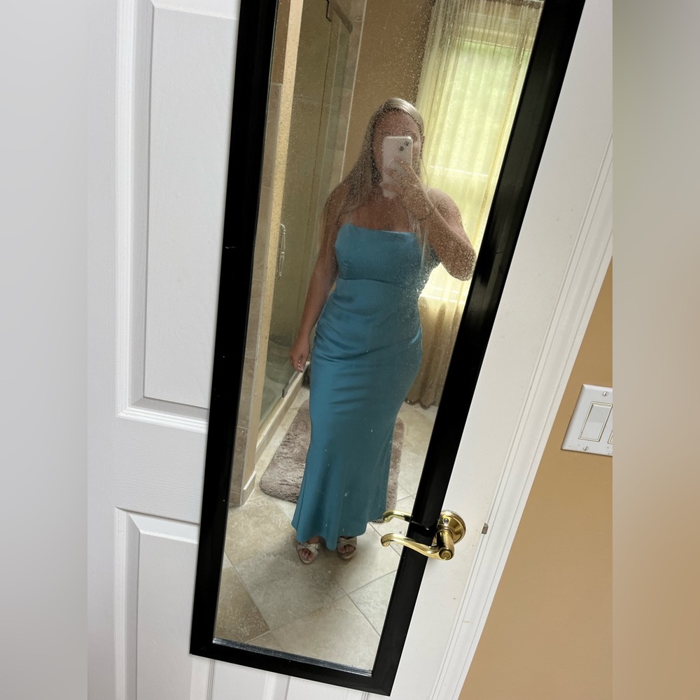 blue abercrombie gown